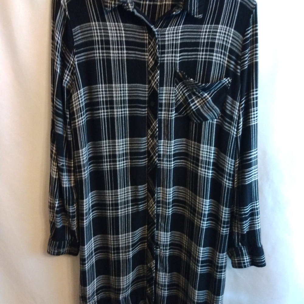 BLL NYC Plaid Flannel Shirt Dress